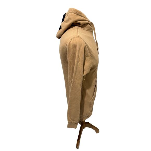 UNXPECTD Split Hoodie “Don’t Be a Puppet” Graphic Tan Black Size Small - Picture 5 of 6